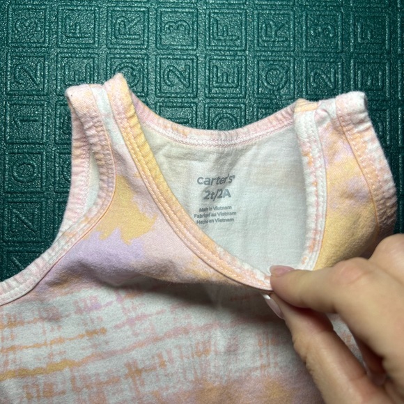 5 For $30 Carter's Yellow and Purple Tie-Dye Casual Dress - Picture 2 of 3